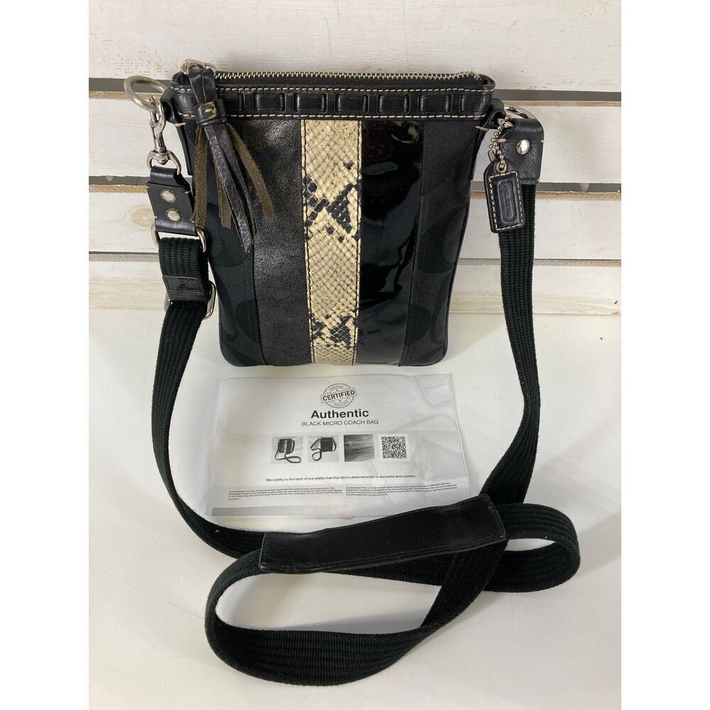 COACH 10266 SIGNATURE CANVAS MULTI PRINT SMALL CROSSBODY BAG